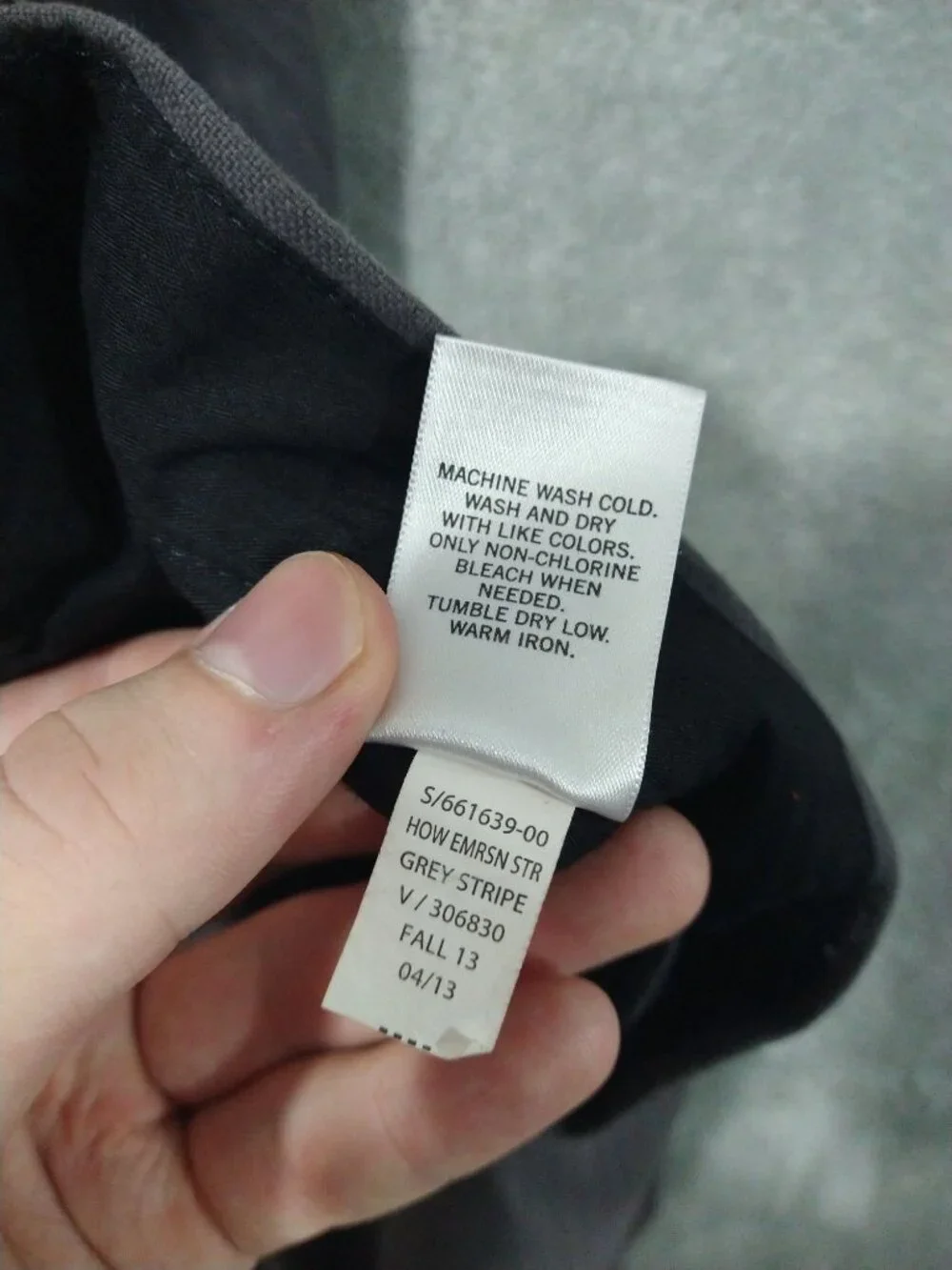Banana Republic Pants Mens 34x30 Gray Striped Chino Emerson Straight Leg Flat